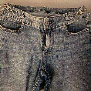 White House Black Market High Rise Chain Detail Jeans